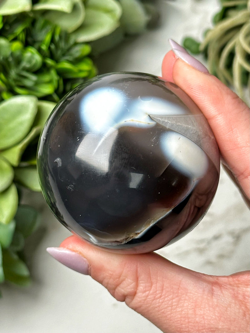 Orca Agate Sphere - #13