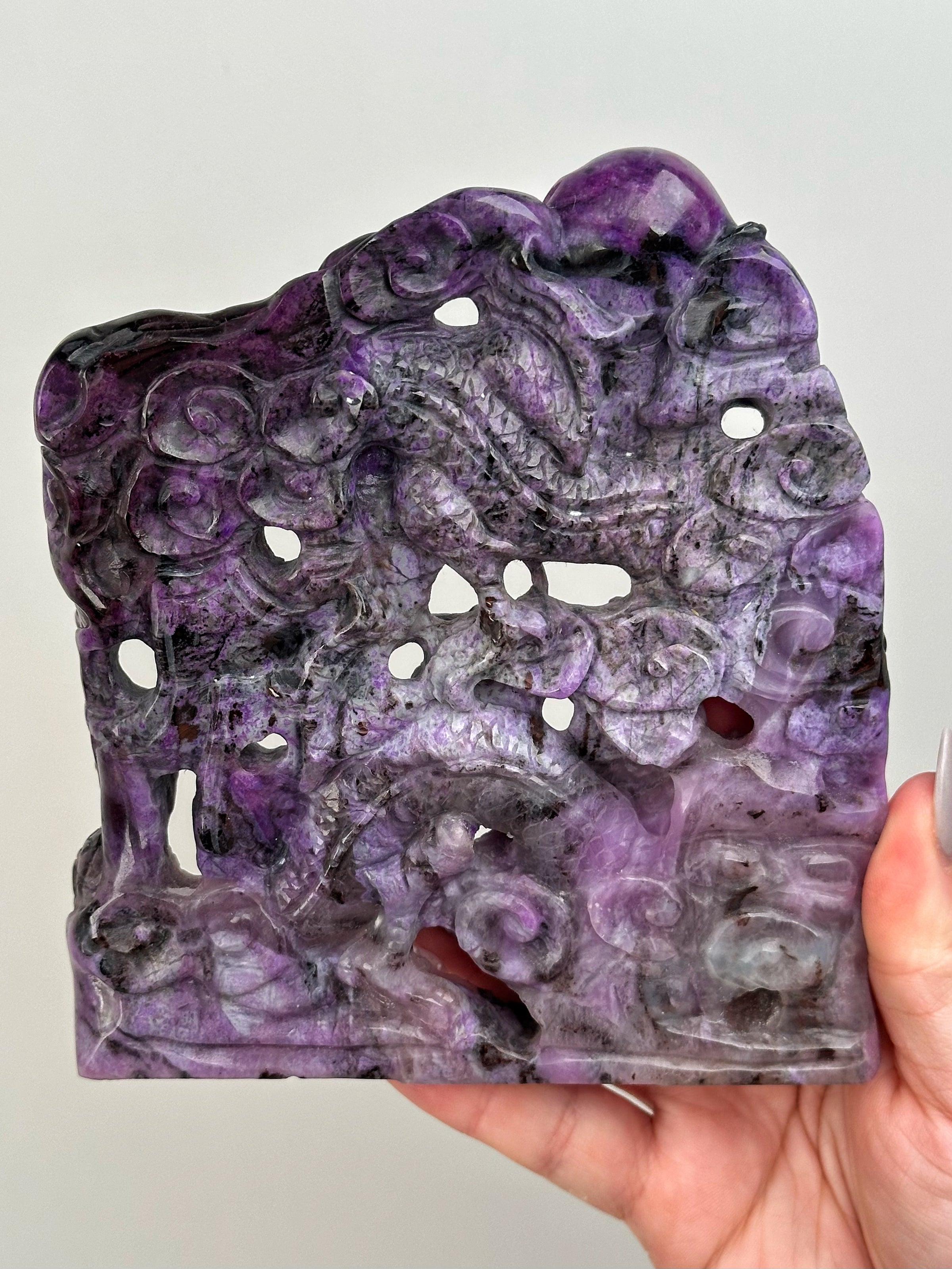 Sugilite Dragon Carving - #1