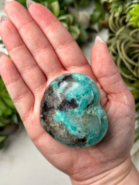 Smoky Amazonite Heart - #15