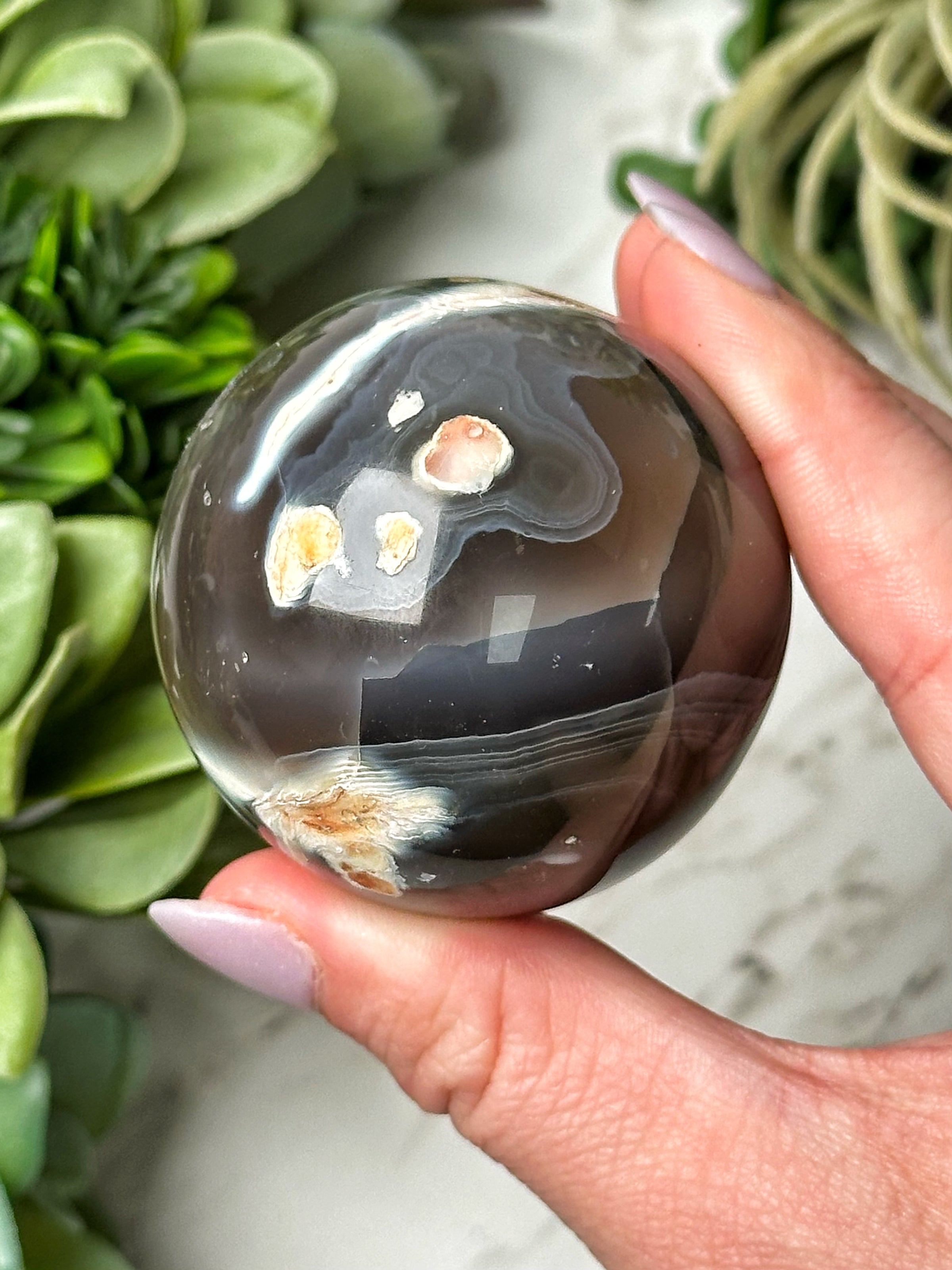 Orca Agate Sphere - #18