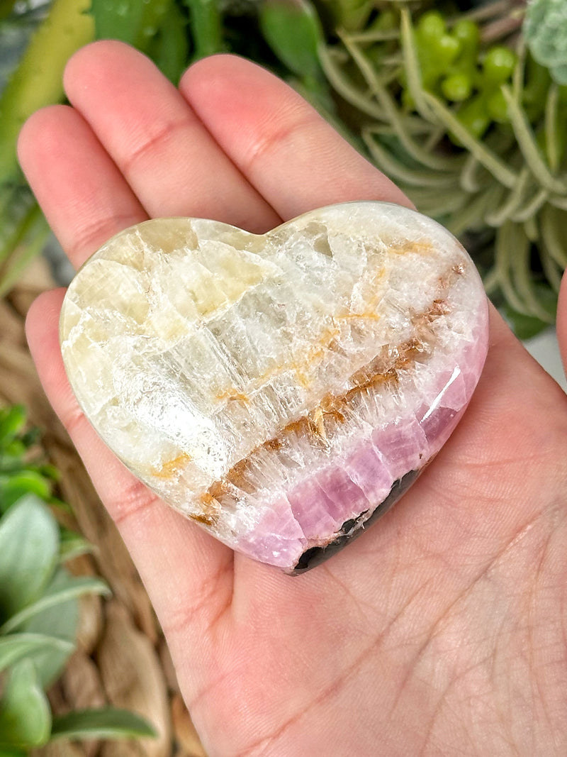 Pink Aragonite Heart - #2