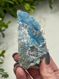 Shattuckite with Quartz - #12