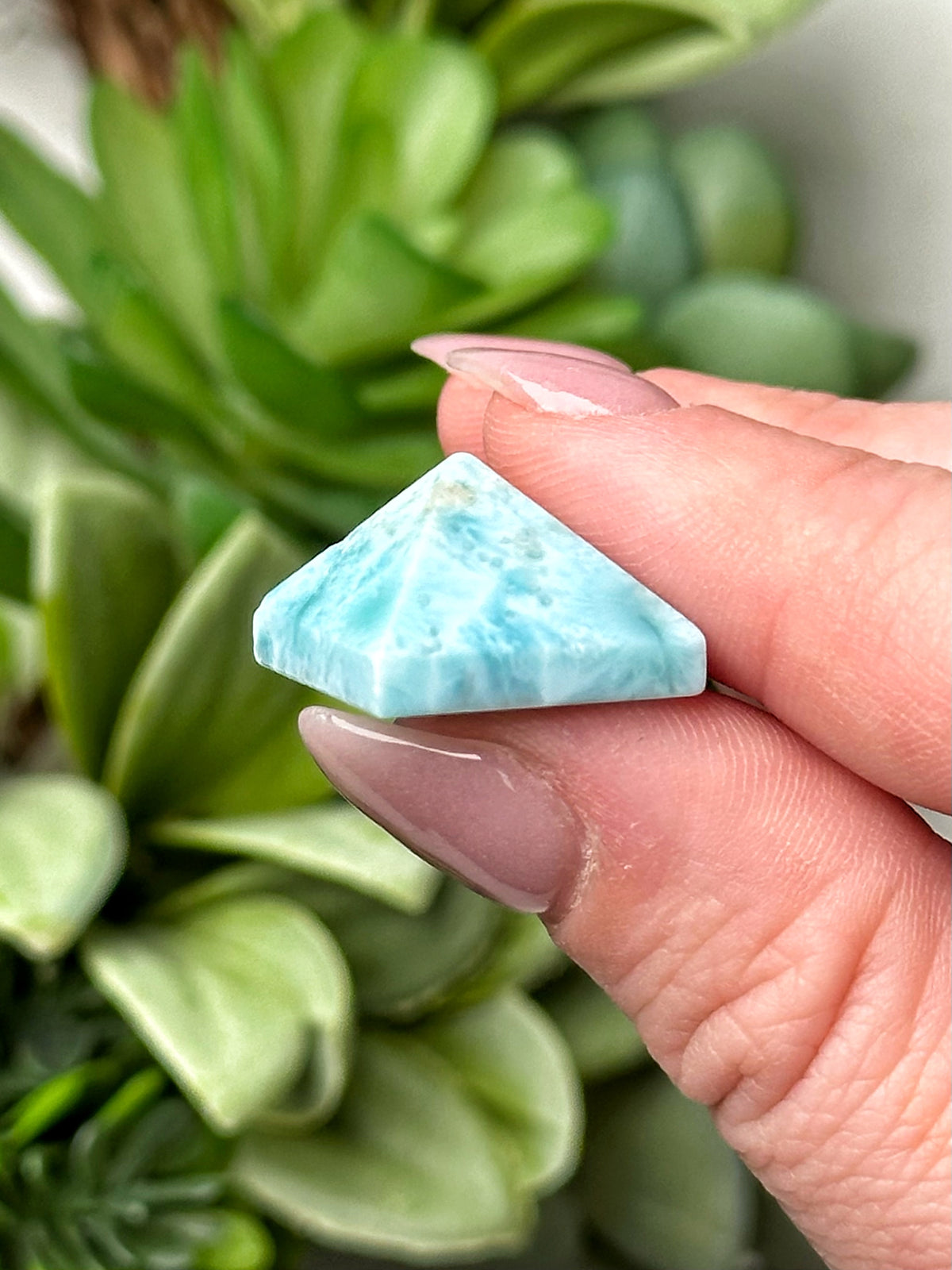 Mini Larimar Pyramid - #11