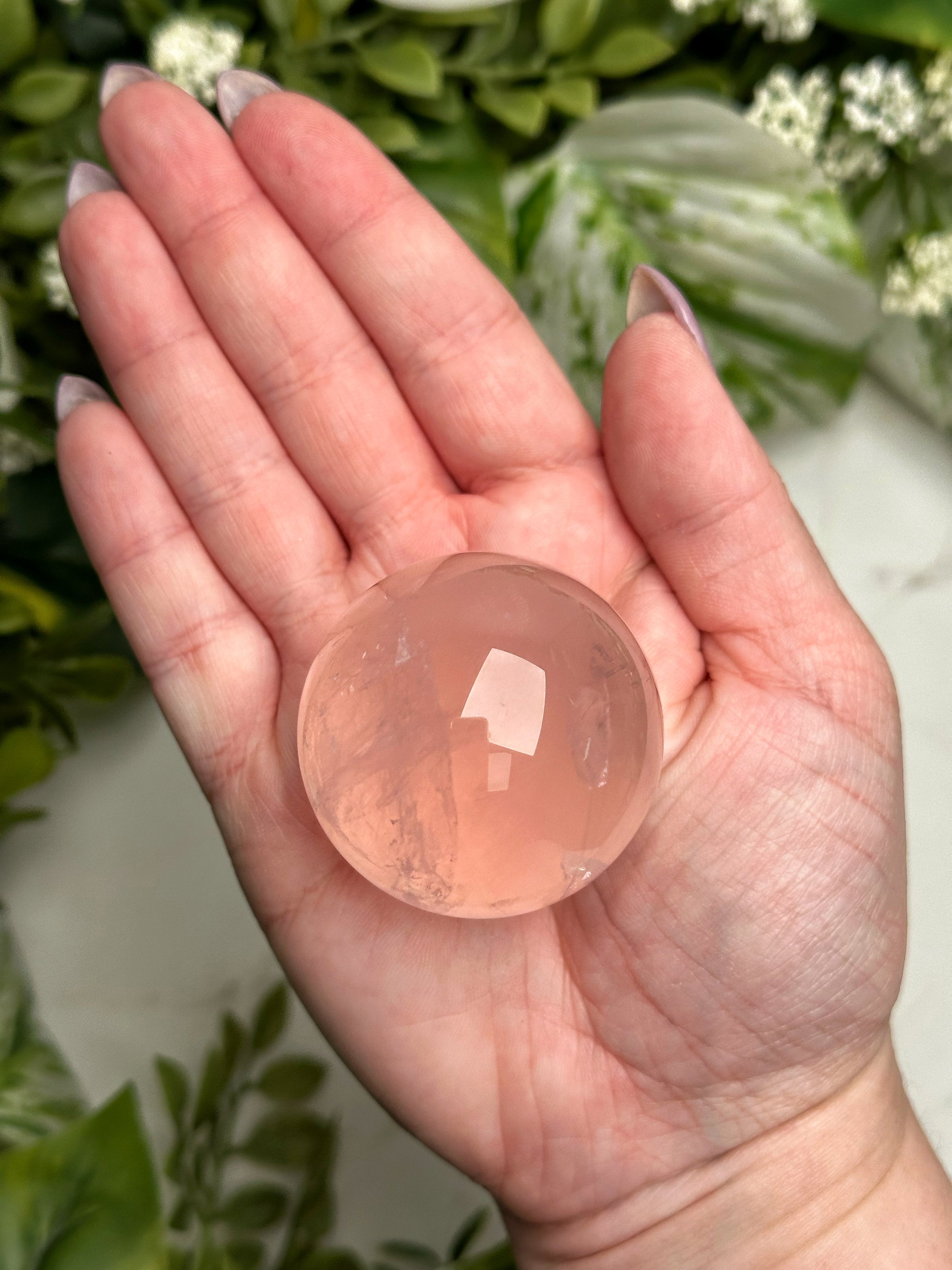 Star Rose Quartz Sphere - #11