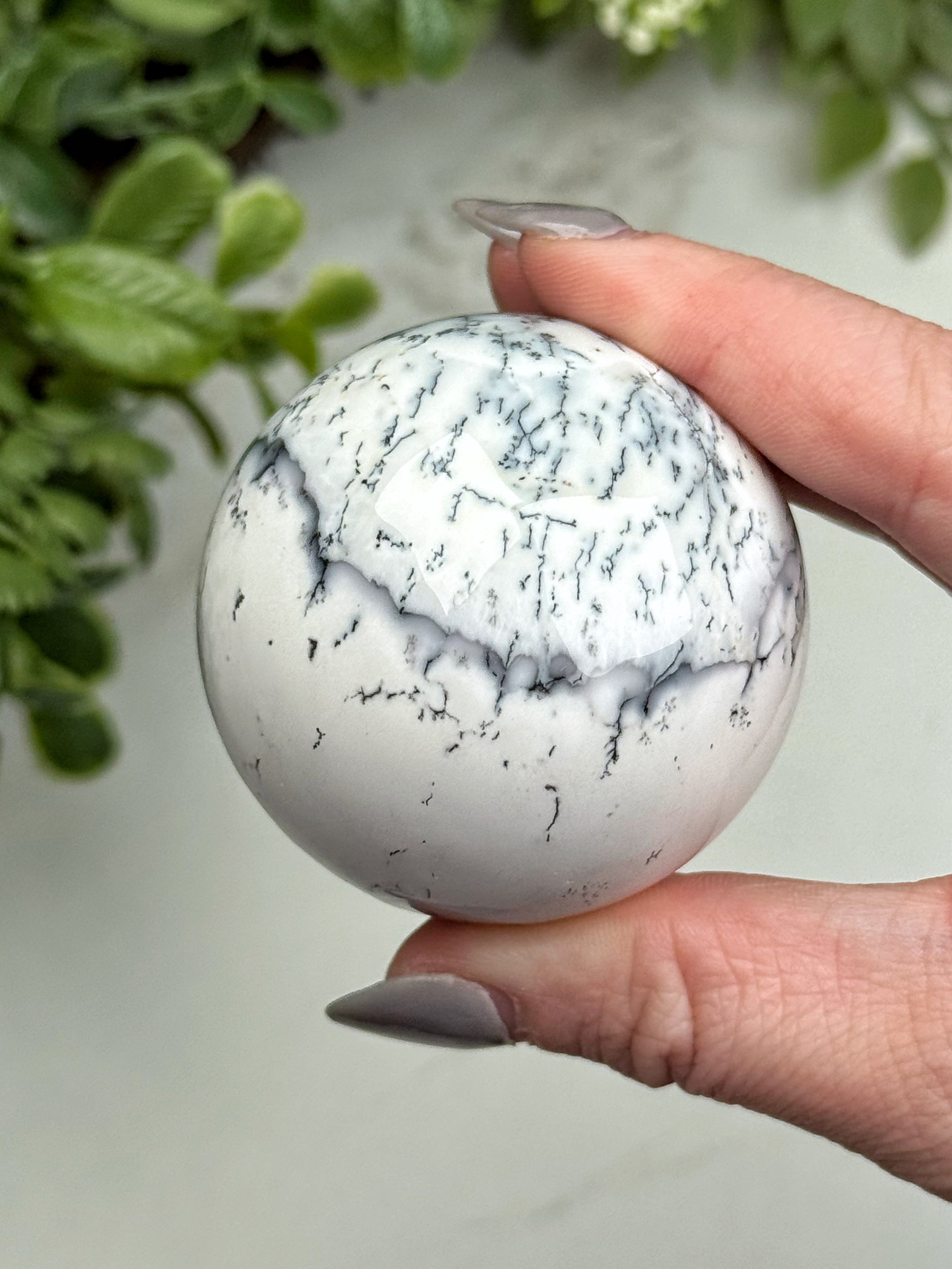 Dendritic Opal Sphere - #1