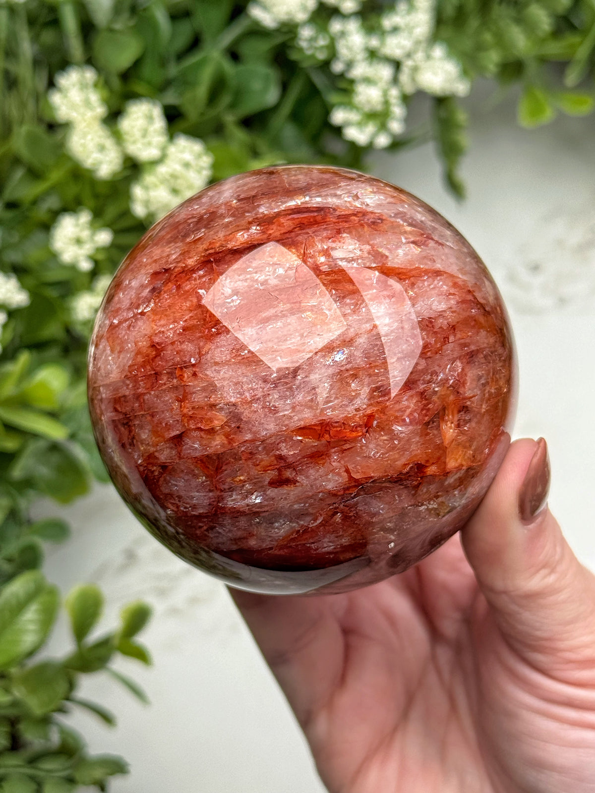 Fire Quartz Sphere - #15