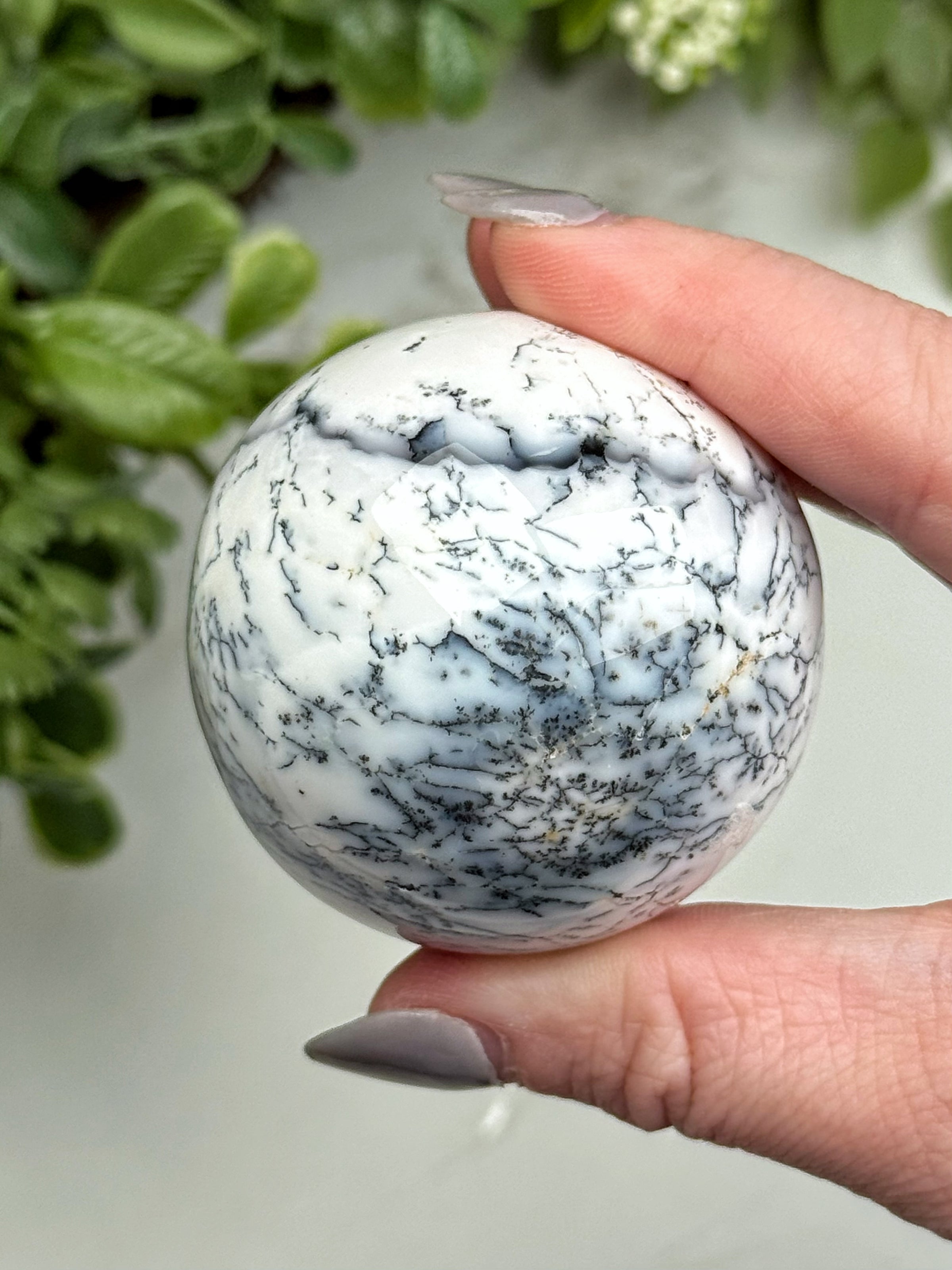 Dendritic Opal Sphere - #1