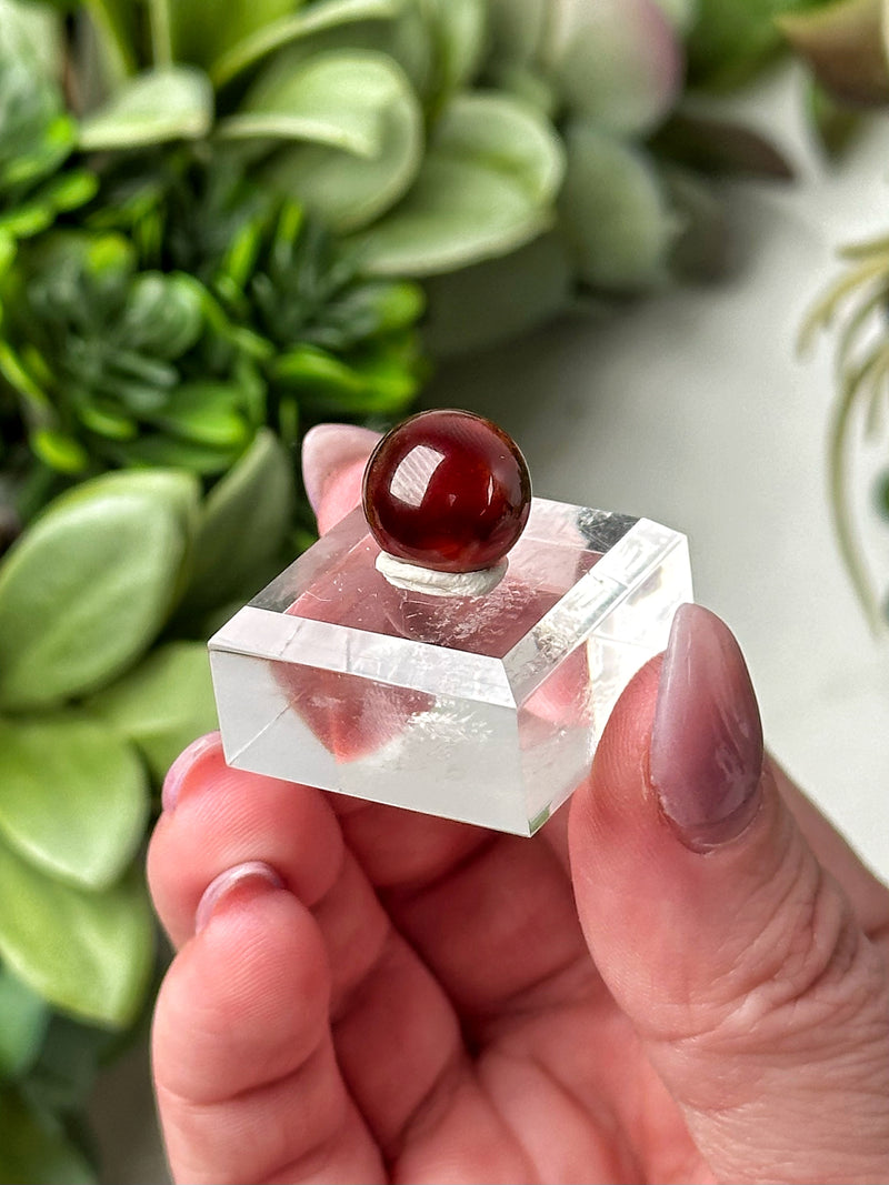 High Quality Hessonite Mini Garnet Sphere - #7