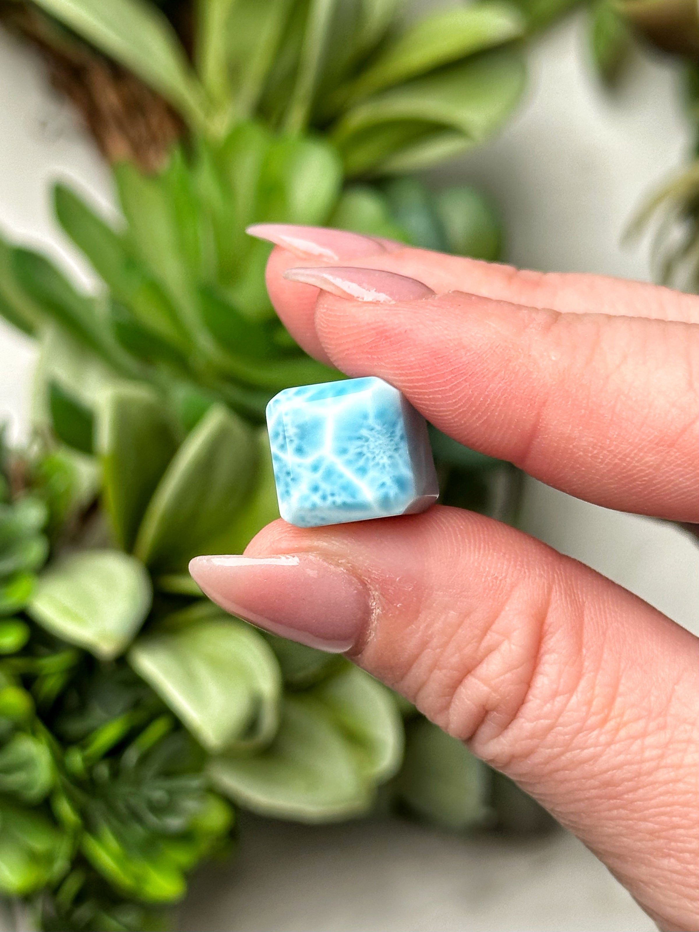 Mini Larimar Cube - #19