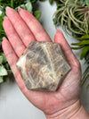 Moonstone with Sunstone Hexagon - #9