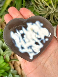 Orca Agate Heart - #1