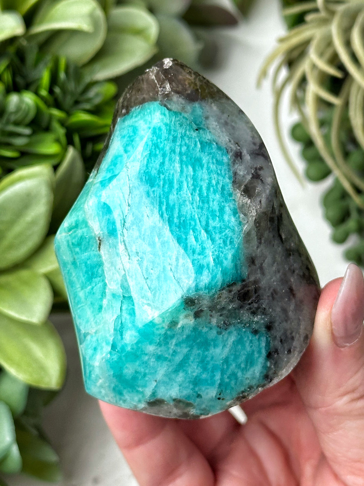 Smoky Amazonite Flame - #12