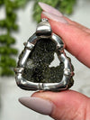 Raw Epidote in Quartz Pendant - #1