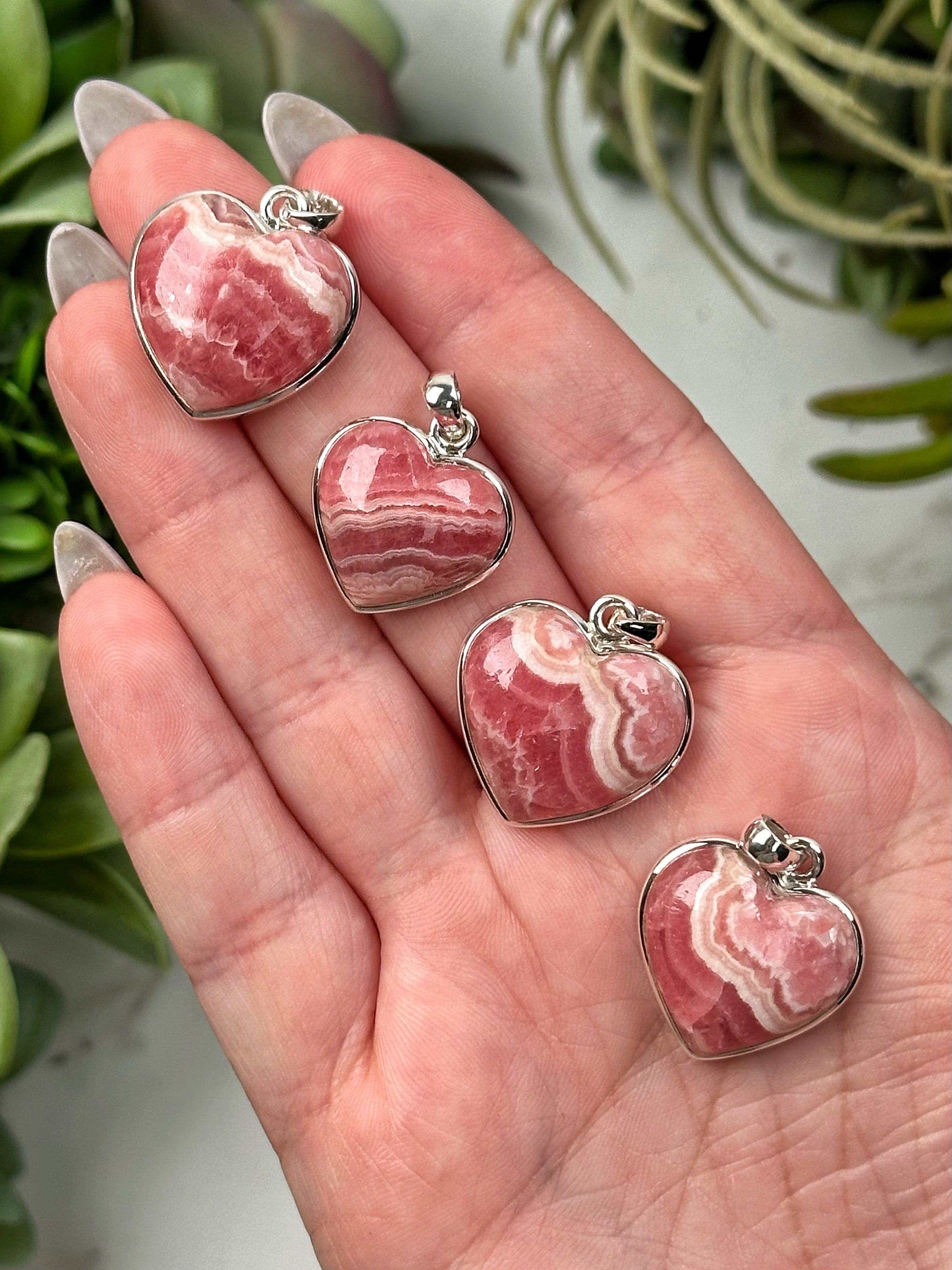 Rhodochrosite Pendants - Heart Chakra - No. 45