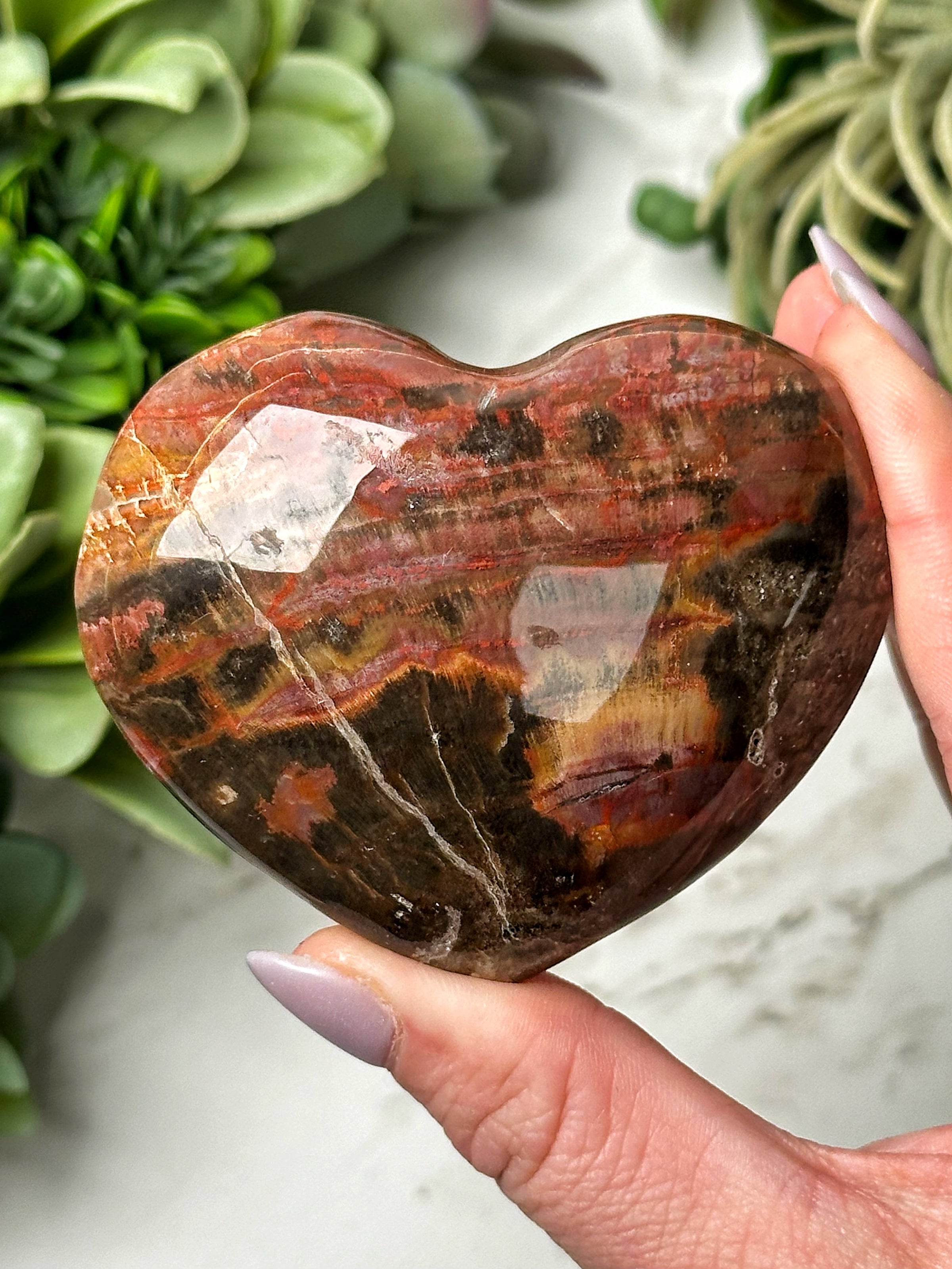 Petrified Wood Heart - #15