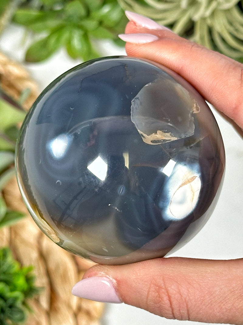 Orca Agate Sphere - #1