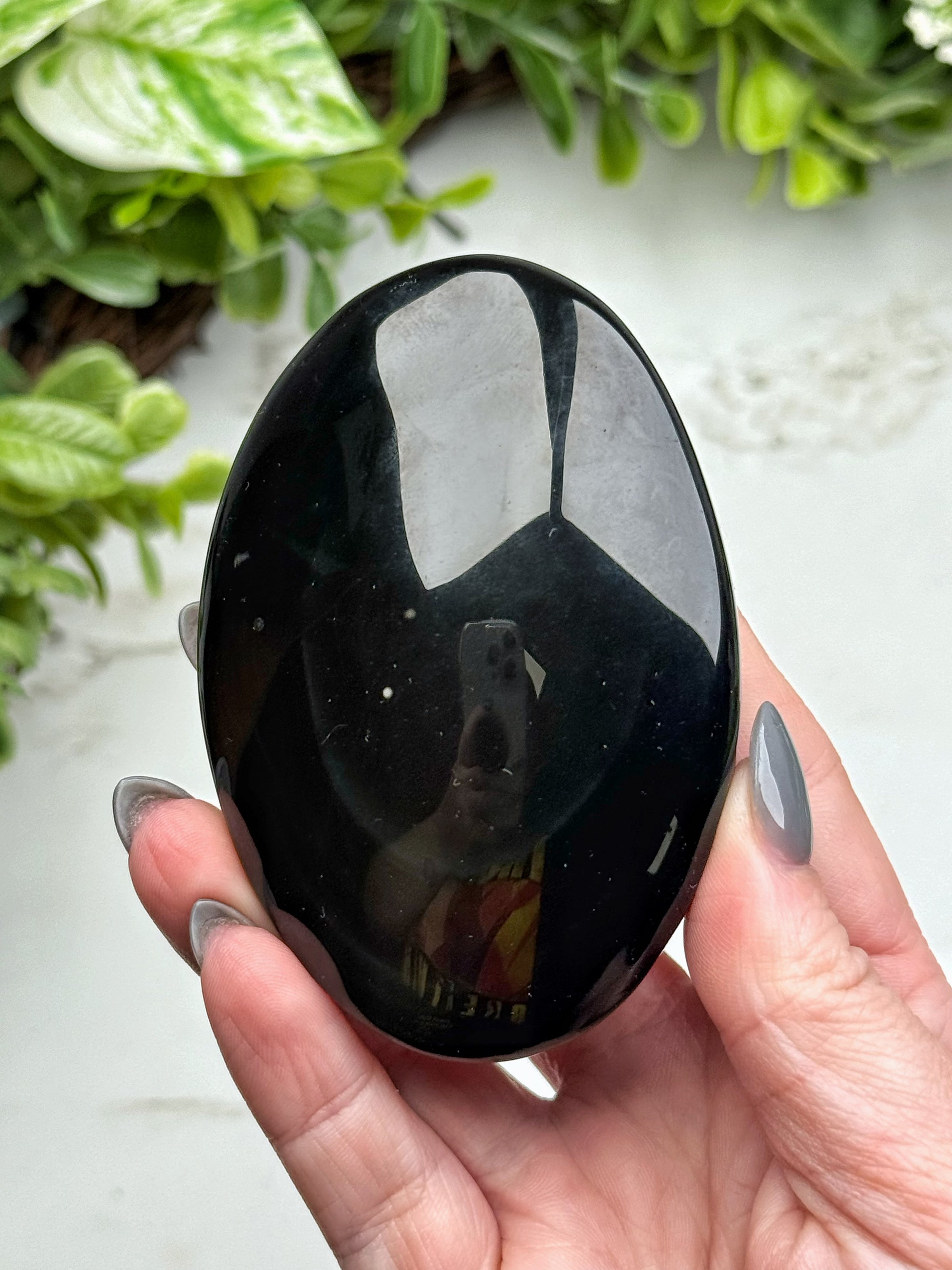 Rainbow Obsidian Palmstone - #7