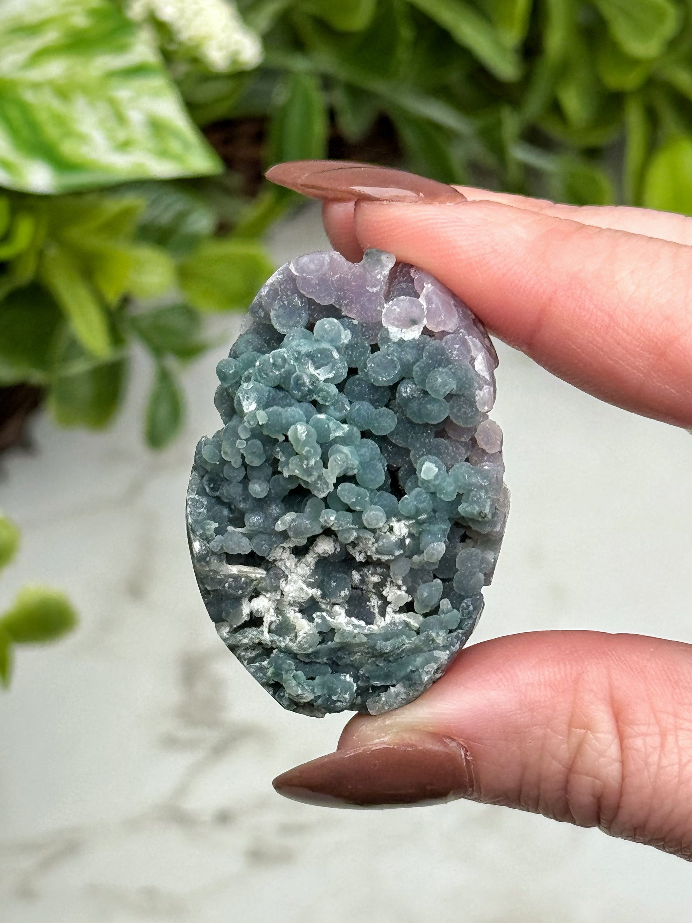 Grape Agate Palmstone - #18