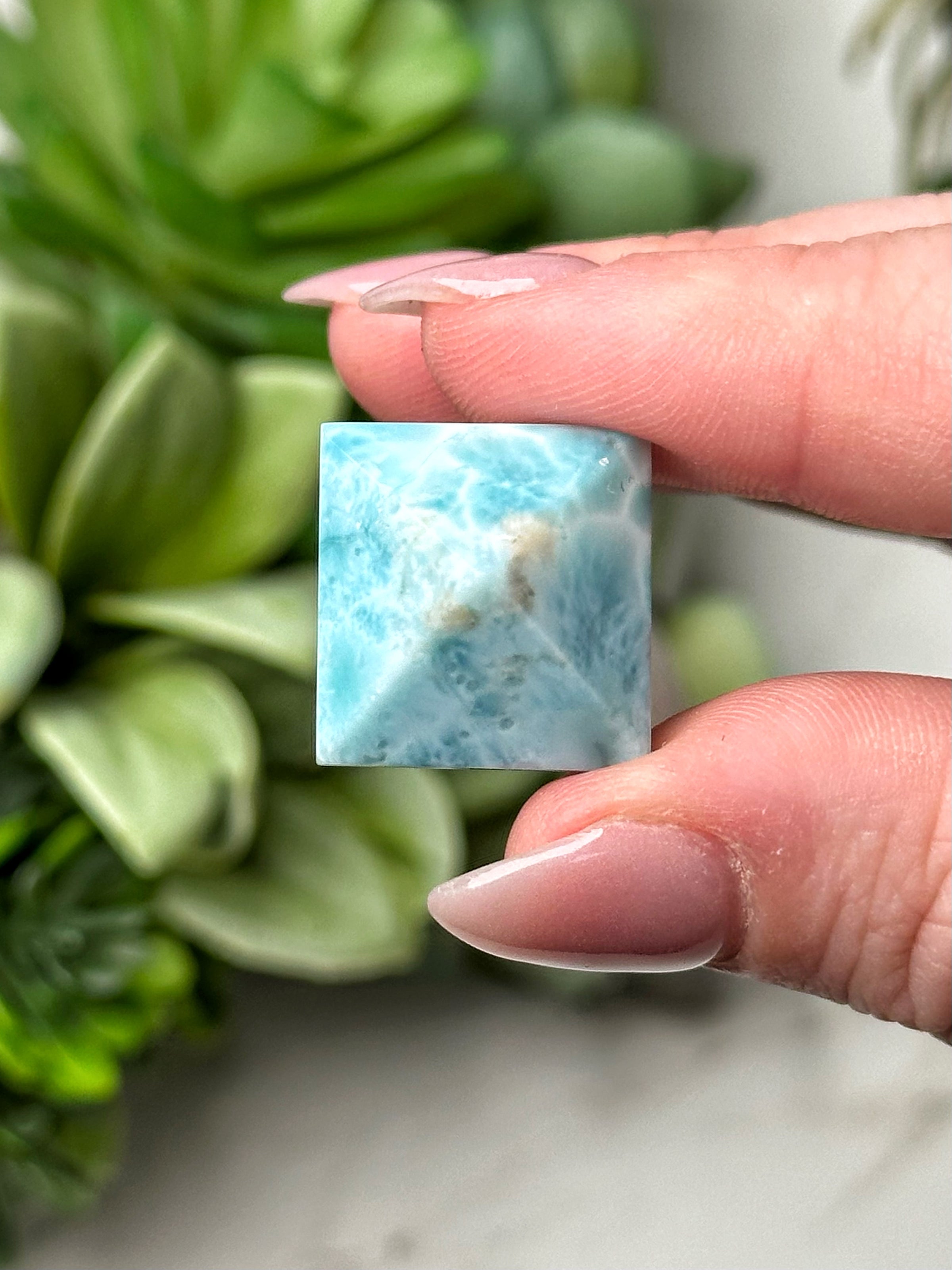 Mini Larimar Pyramid - #11