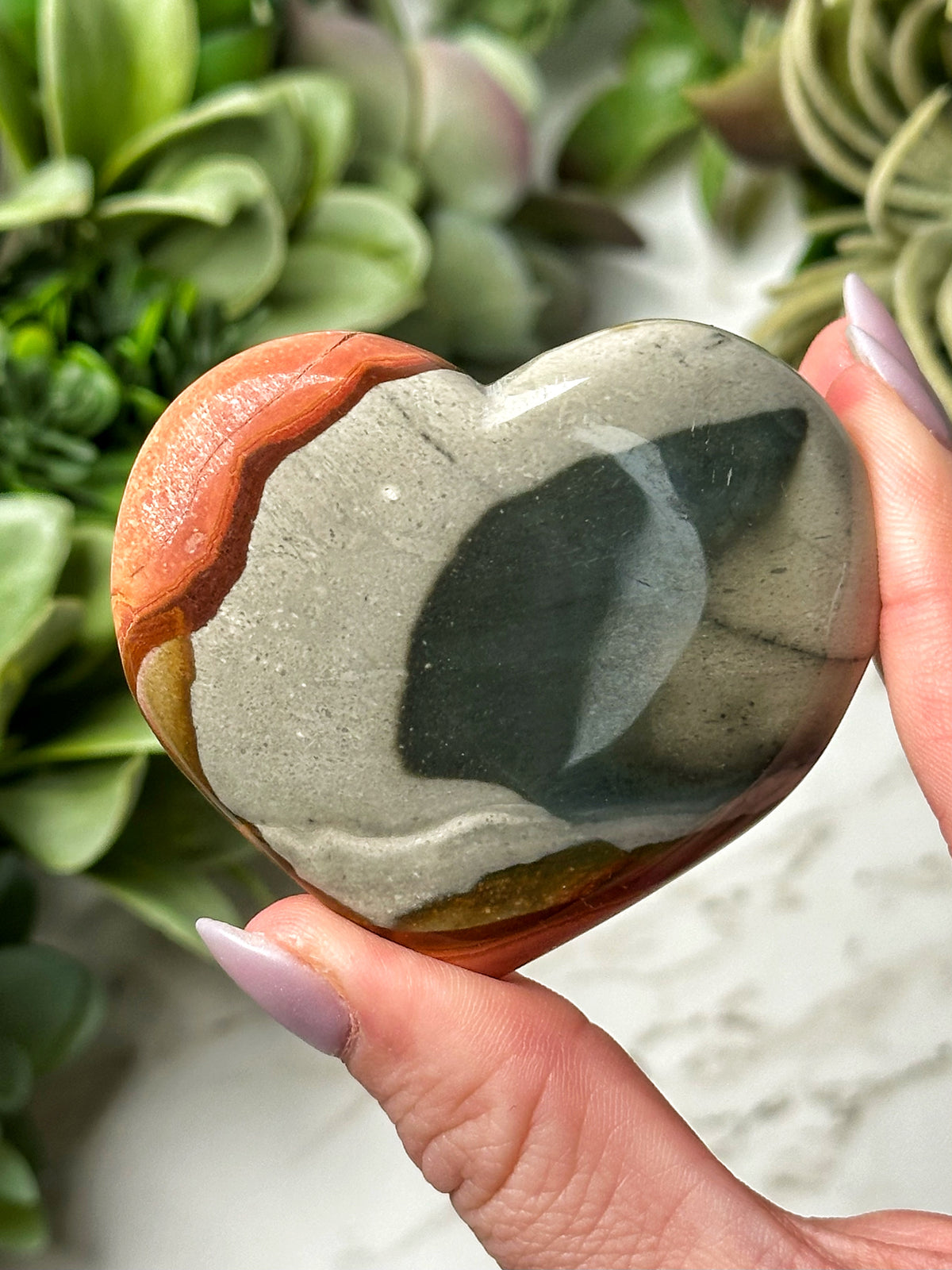 Polychrome Jasper Heart - #14