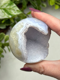 Druzy Blue Lace Agate Sphere - #15