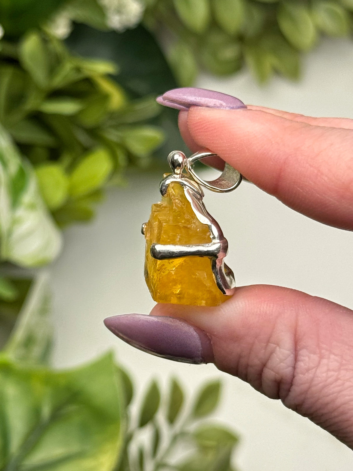 Yellow Fluorite Pendant - #1