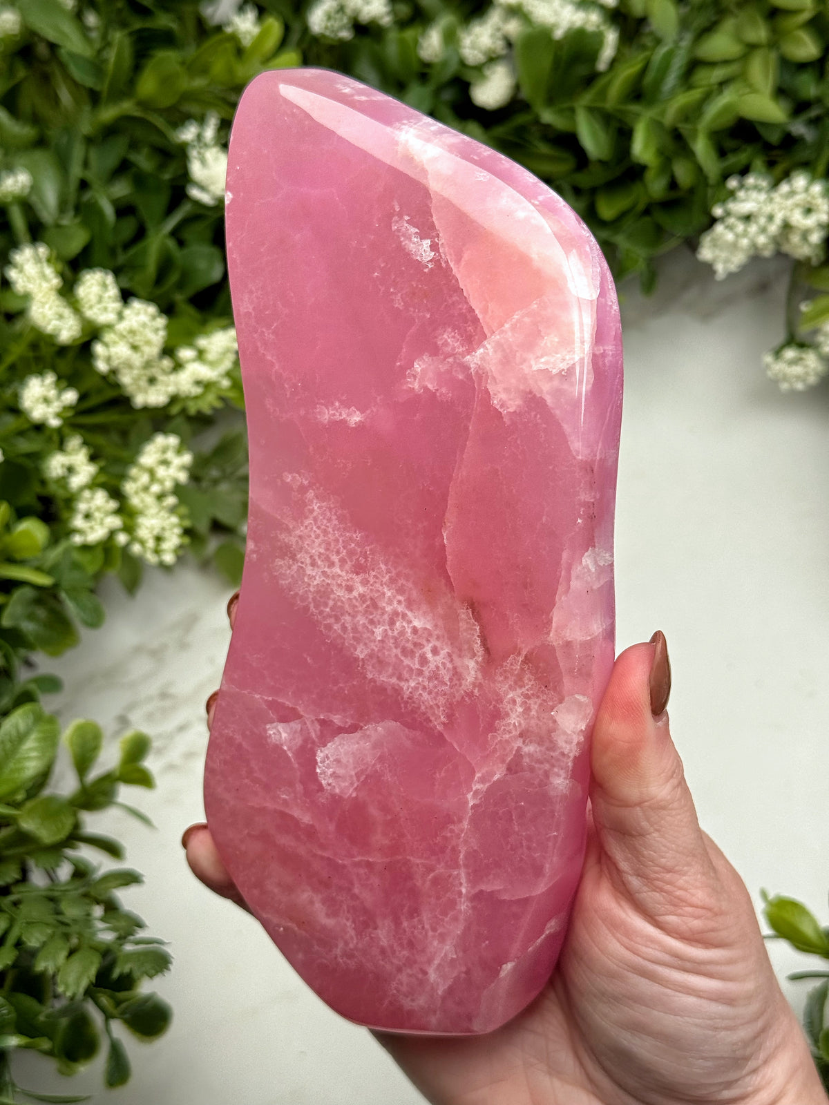 Pink Aragonite Freeform - #8