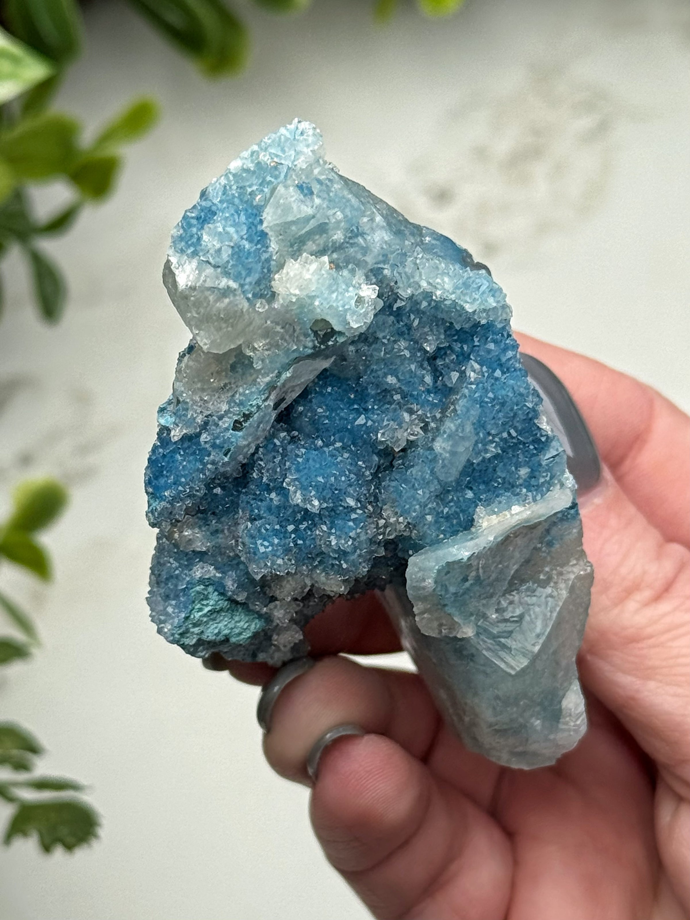 Shattuckite with Quartz - #11