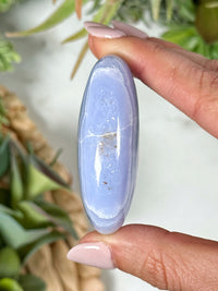 Blue Lace Agate Palmstone - #1