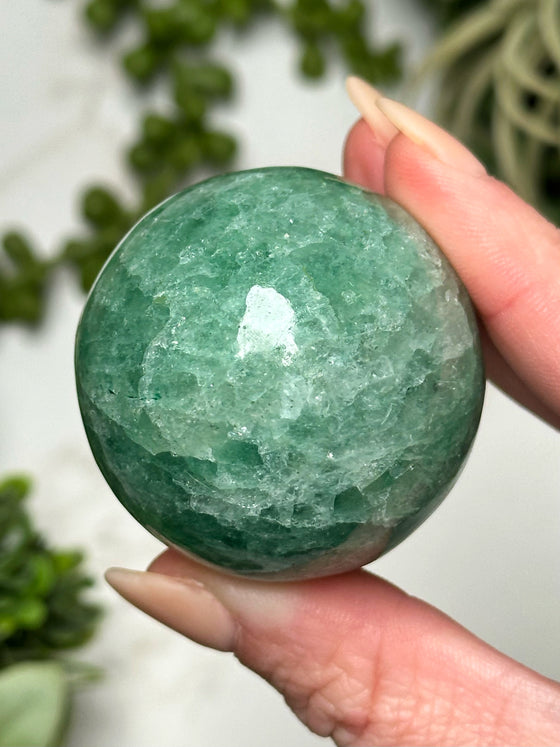 Green Strawberry Quartz Sphere - #7