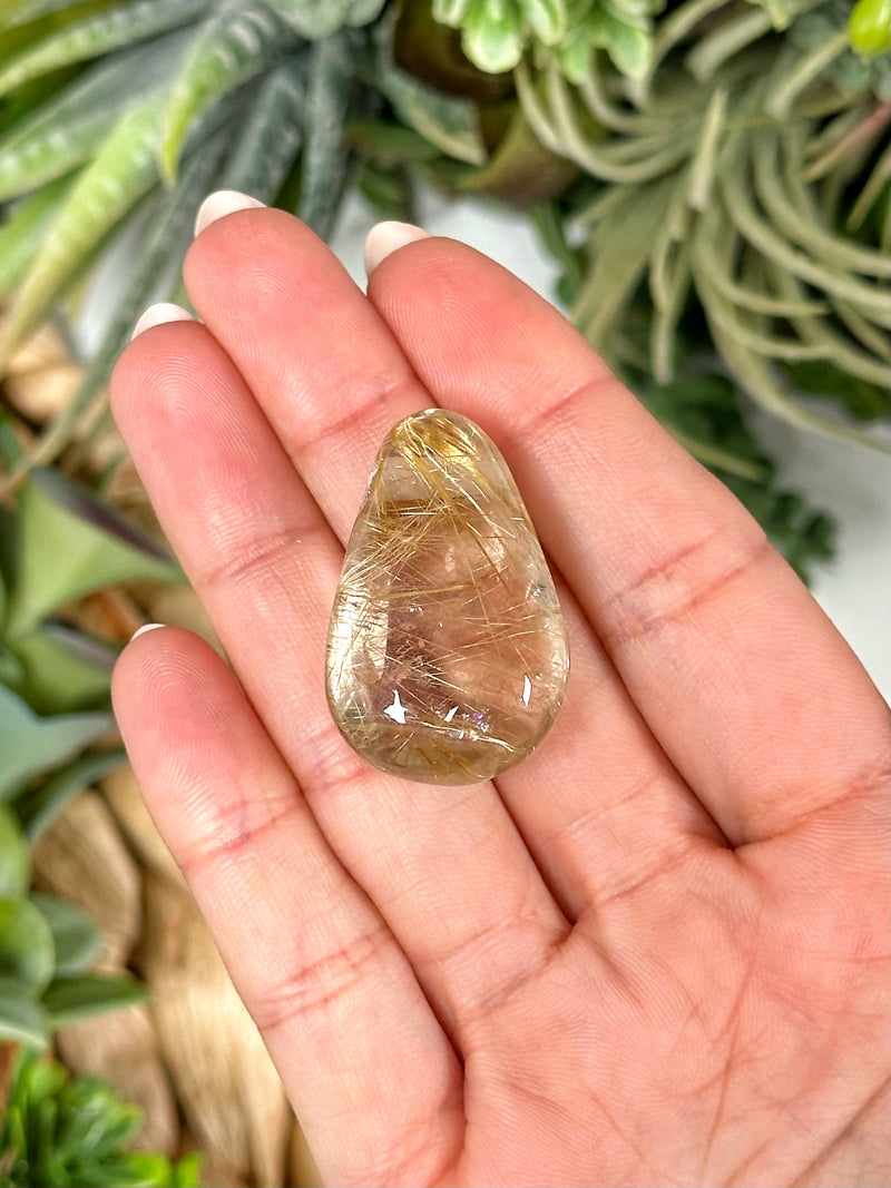 Golden Rutilated Quartz Pendant - #2