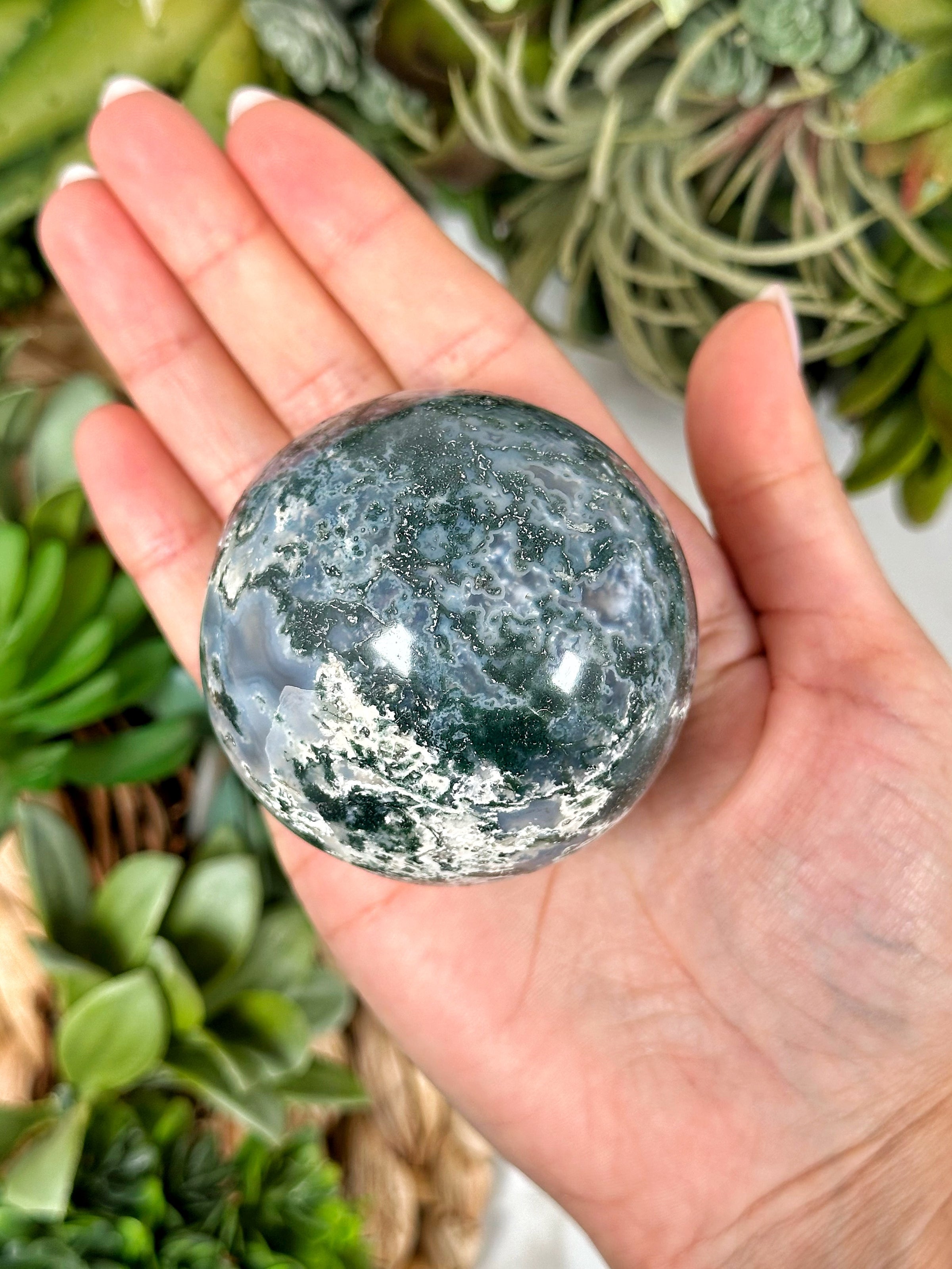 Moss Agate Sphere - #1