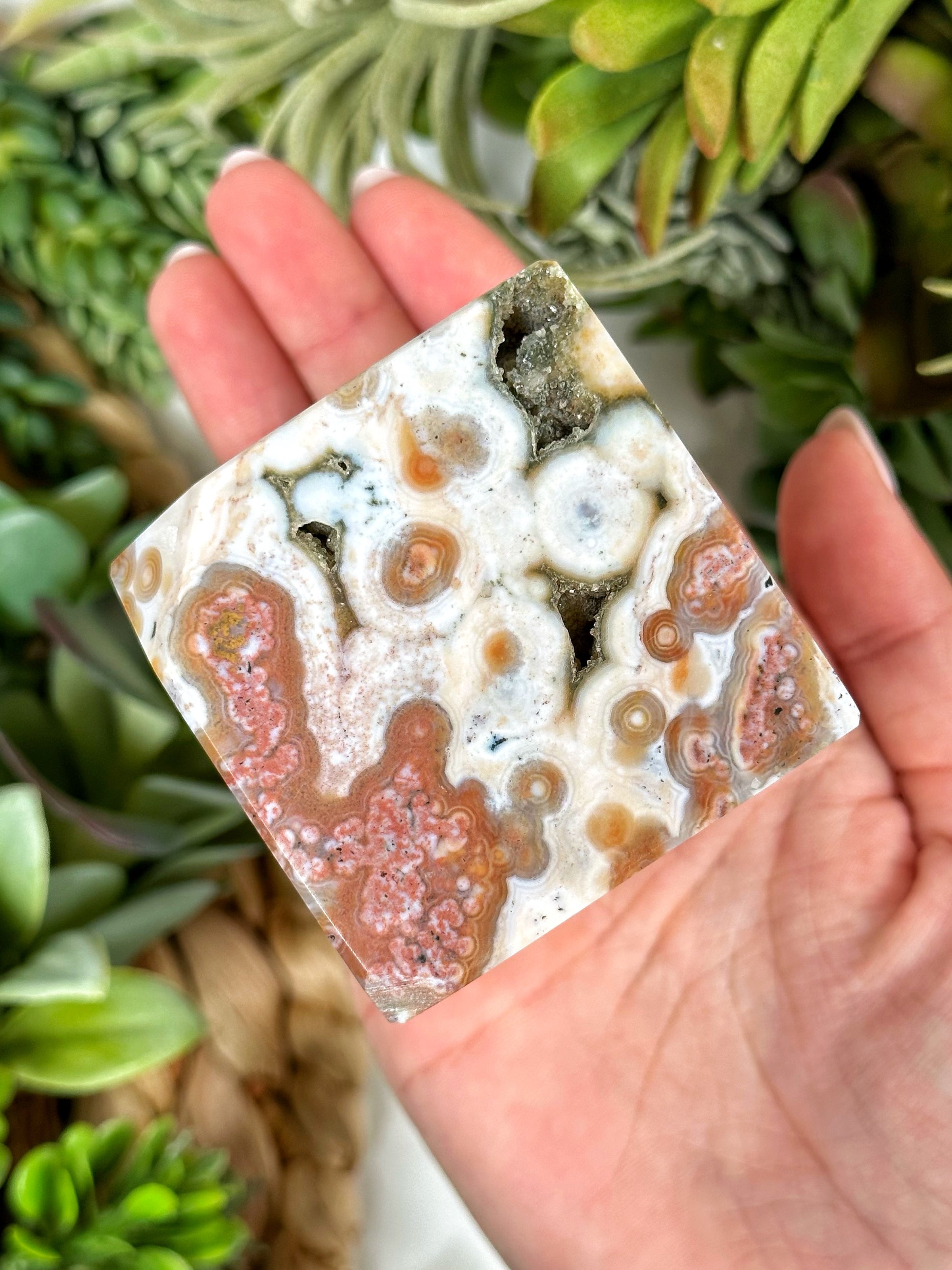 Ocean Jasper Cube - #1