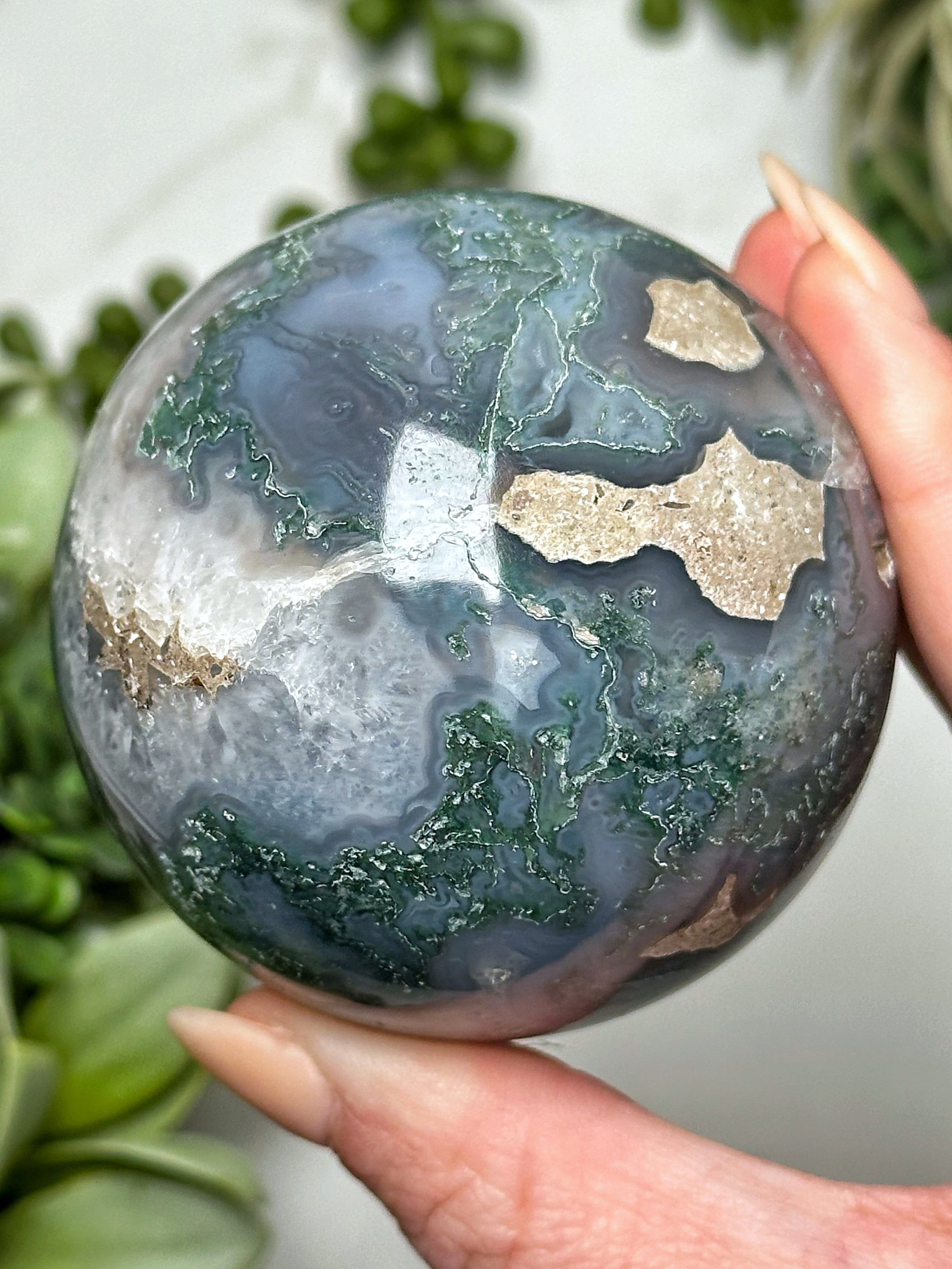 Moss Agate Sphere - #5