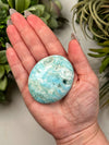 Blue Aragonite Palmstone - #10