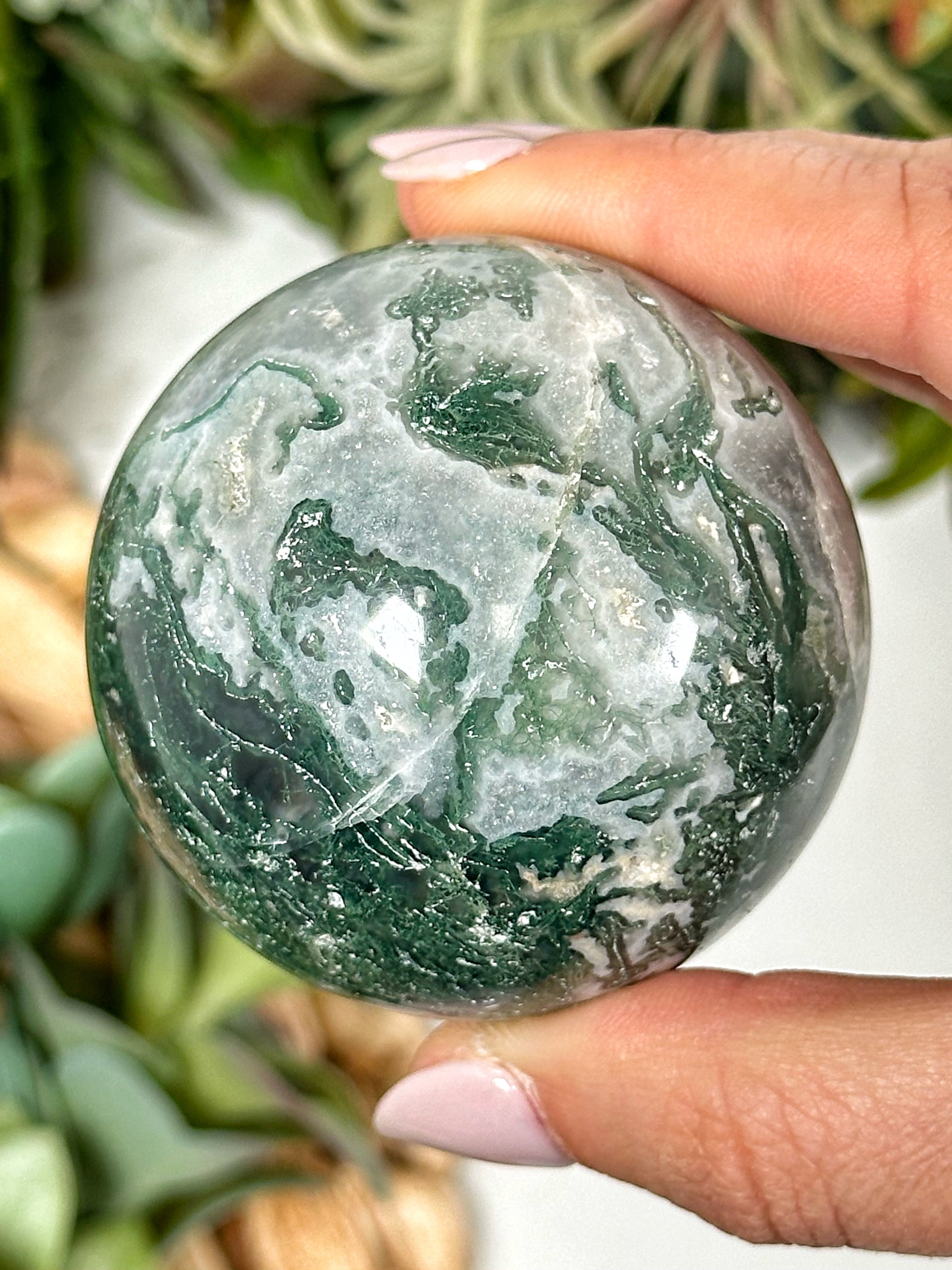 Moss Agate Sphere - #2