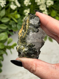 Raw Epidote in Quartz - #12