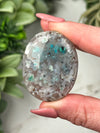 Chrysocolla, Chalcedony, and Copper Palmstone - #13