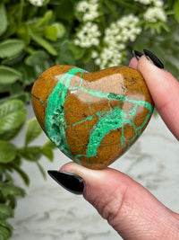 Green Smithsonite Heart - #14