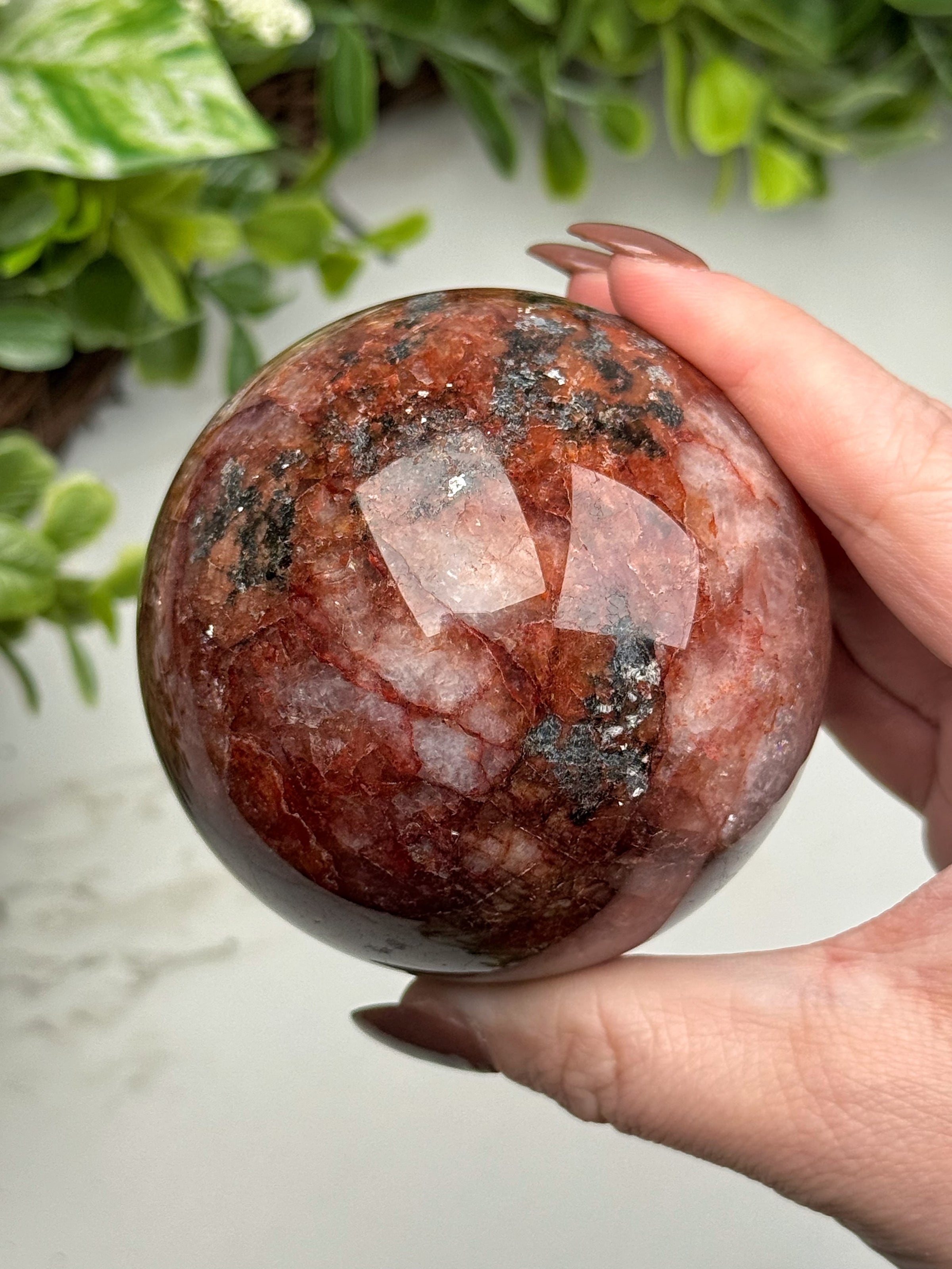 Fire Quartz Sphere - #13
