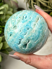 Blue Aragonite Sphere - #4