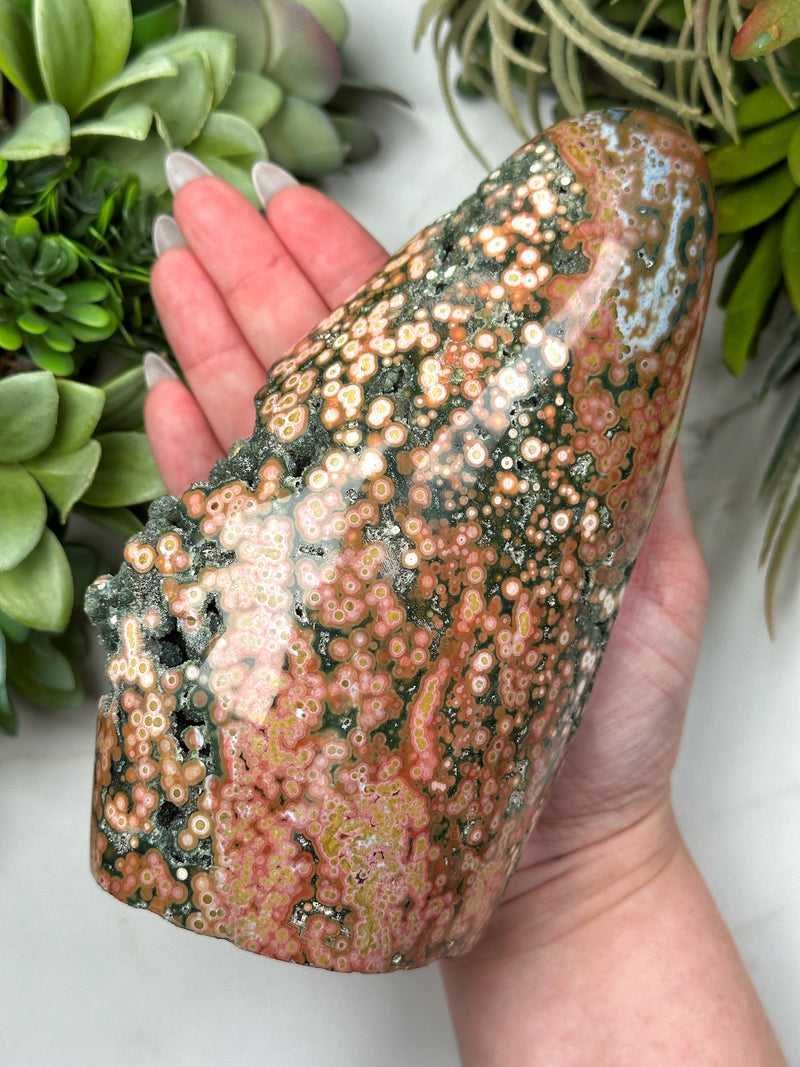 Druzy Ocean Jasper Freeform - #1