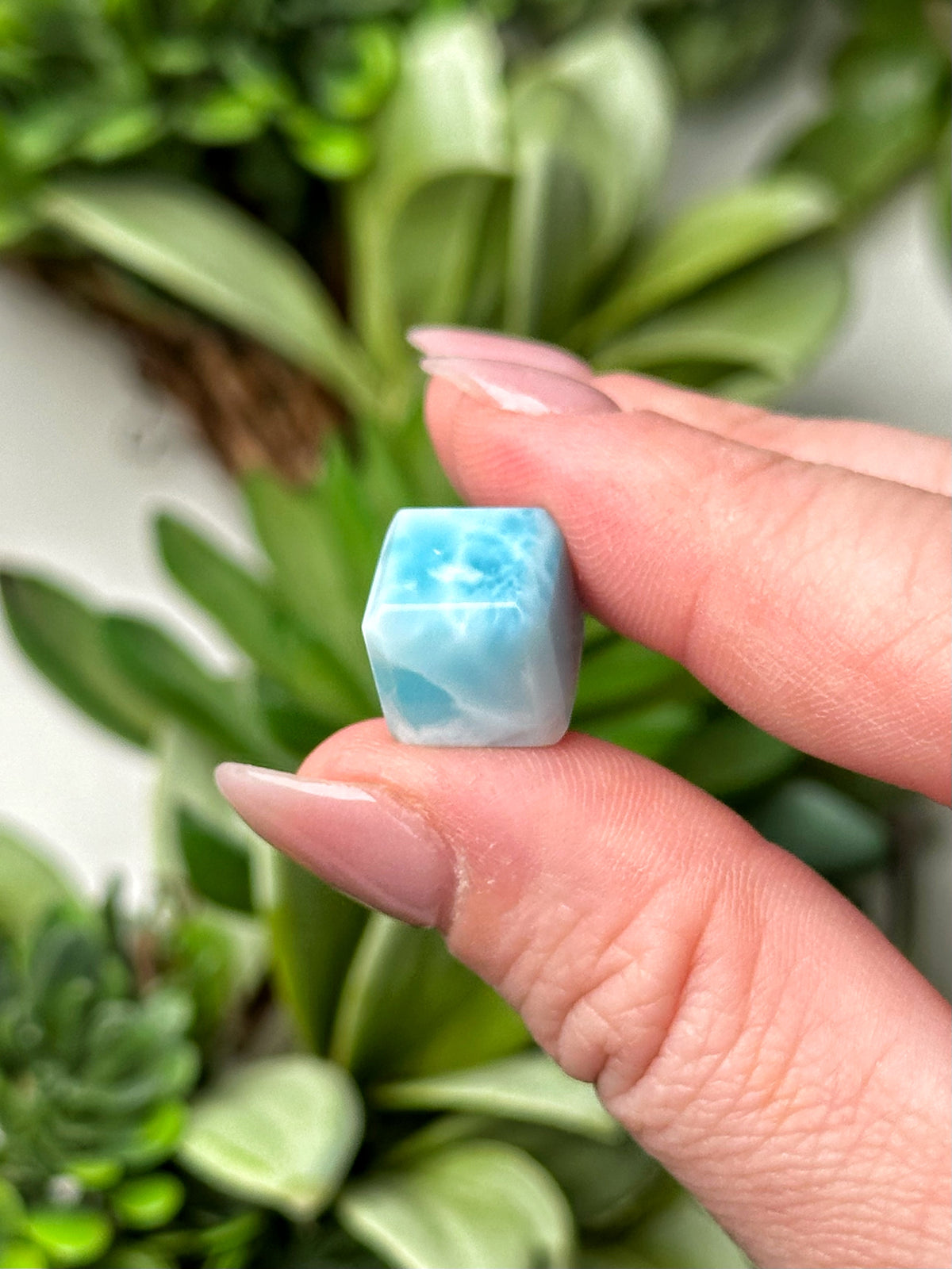 Mini Larimar Cube - #18
