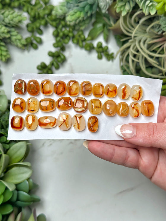 Natural Agate Alphabet Cabochon Set - #1