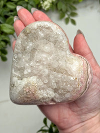 Druzy Rhodonite Heart - #2