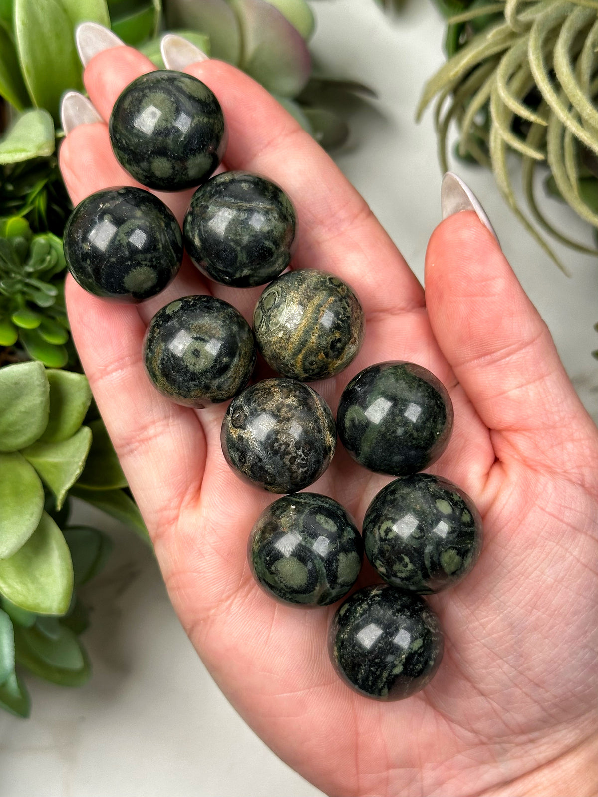 Kambaba Jasper Mini Spheres - Heart Chakra - No. 33