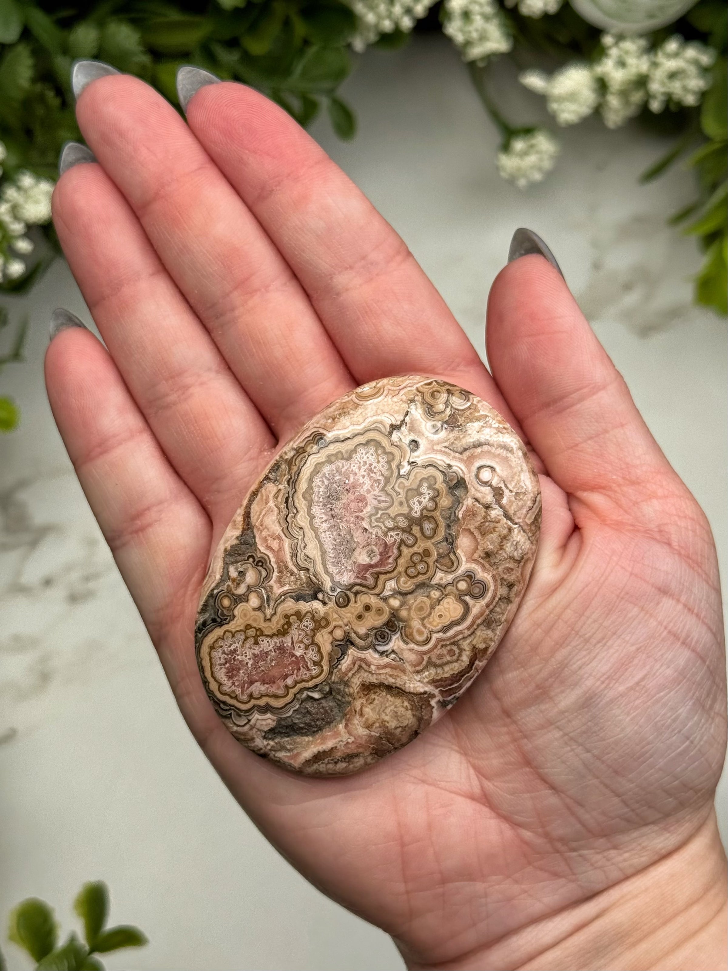 Rhodochrosite Palmstone - #6