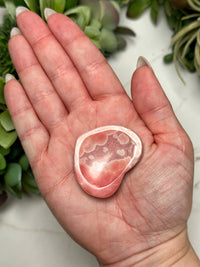 Rhodochrosite Heart Worry Stone - #7