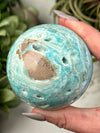 Blue Aragonite Sphere - #3