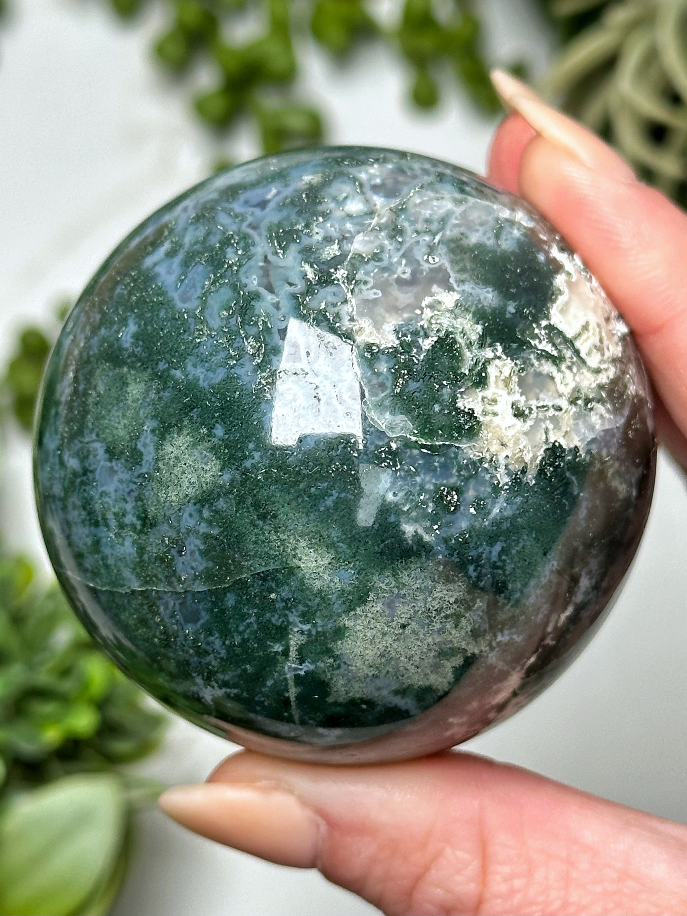Moss Agate Sphere - #2